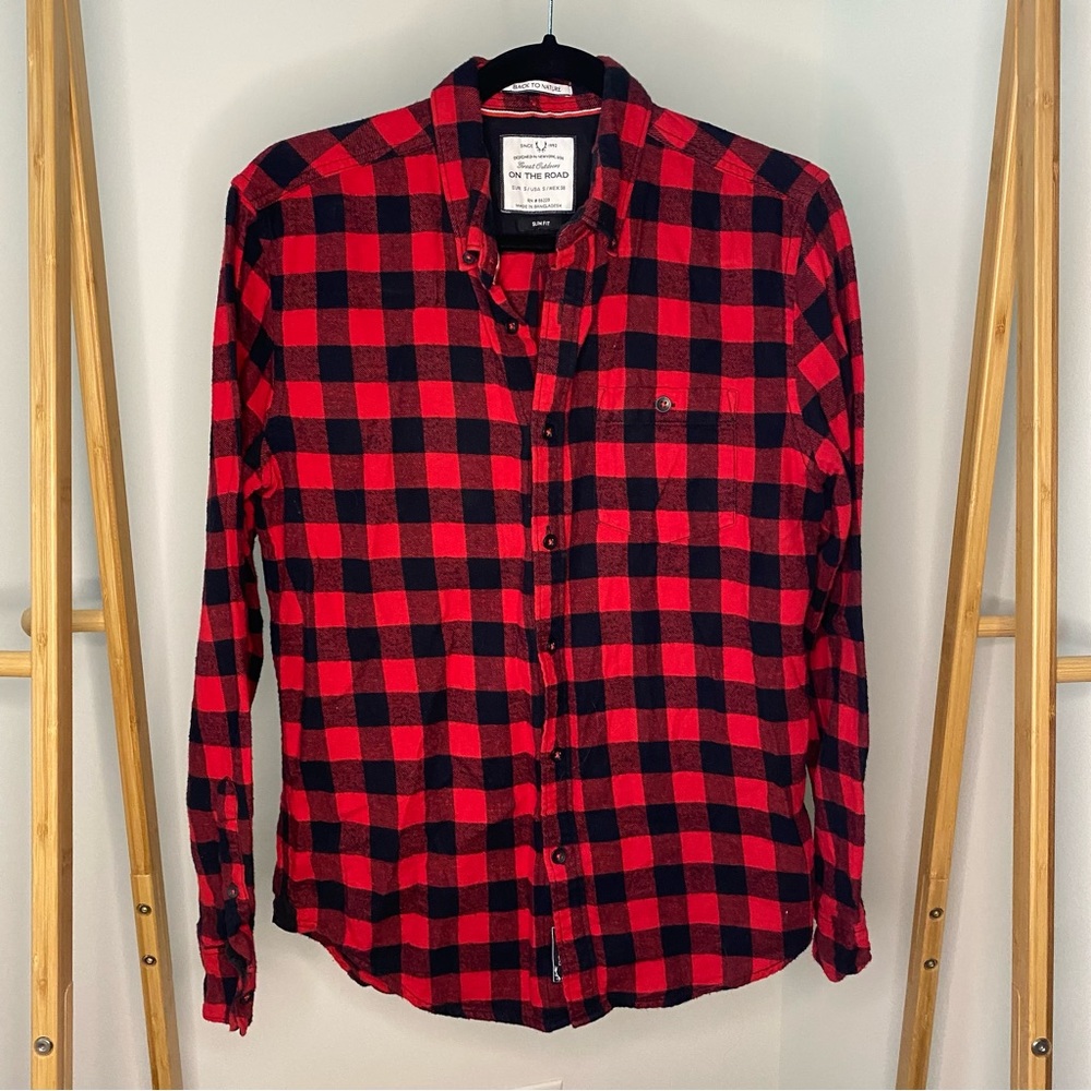 On The Road Red and Black Flannel Size S